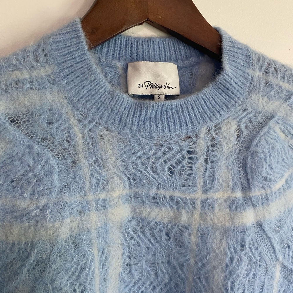 3.1 Phillip Lim Light Blue Textured Sweater